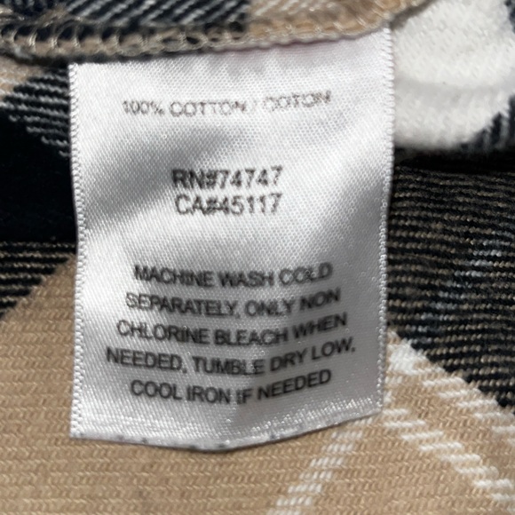 Natural Reflections Plaid Flannel Button Down Shirt Thick Cotton Size XL - Picture 4 of 8